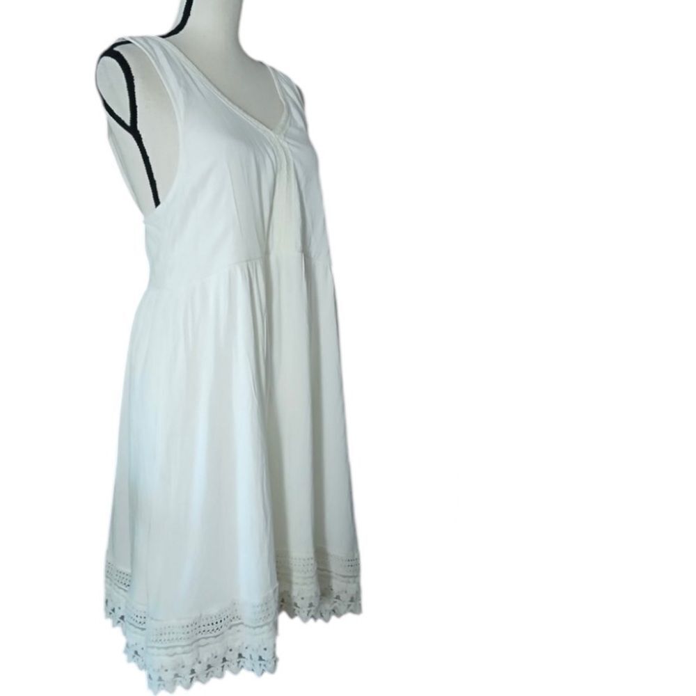 WRANGLER Boho Country Western V-Neck Dress White Size Small